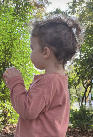 Ponytails, Learning to Stand, and Fun with GrandPapa