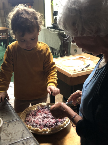 Blackberry Pie Making with Va