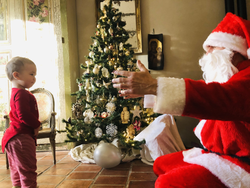 baby meets santa