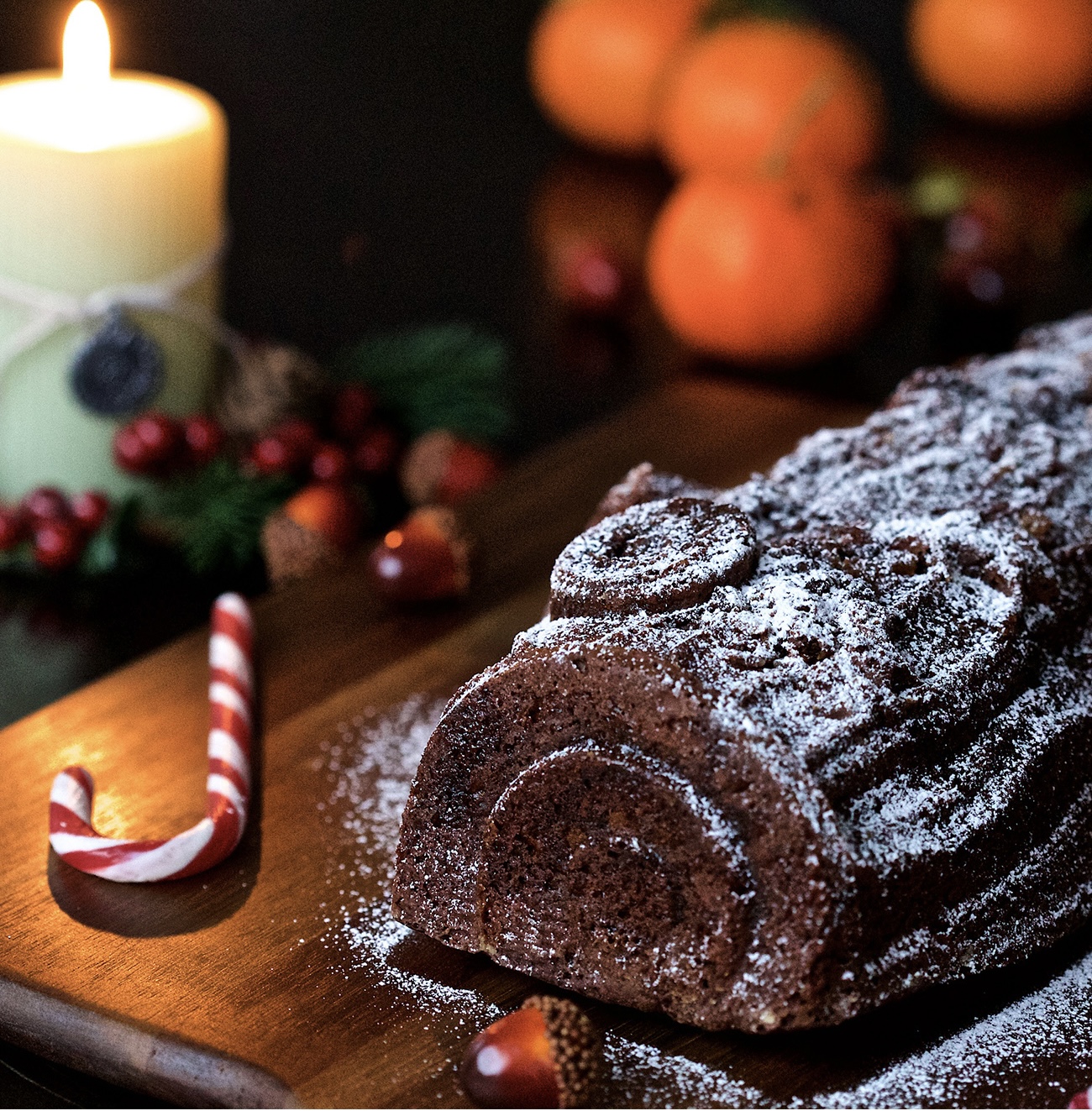 French Christmas Cake, a Buche de Noel